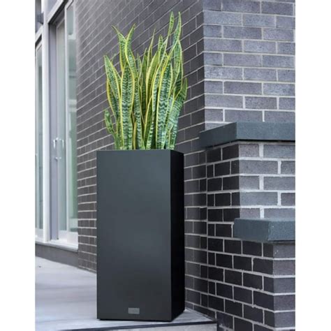 veradek metallic series pedestal planter